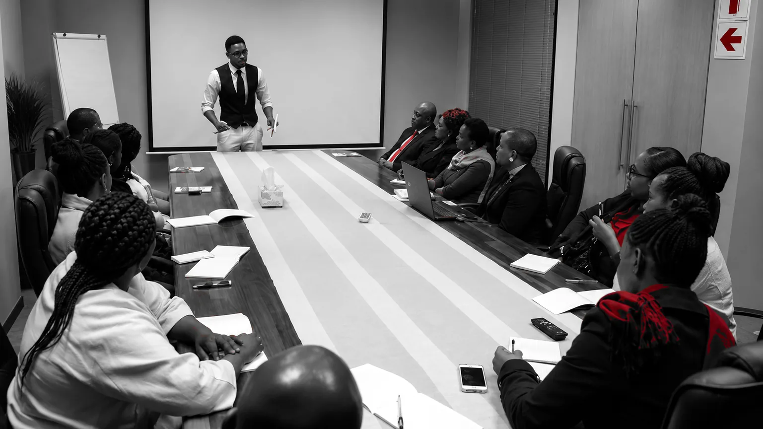 Omar Stone leading a room, the persona made flesh